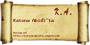 Katona Abiáta névjegykártya