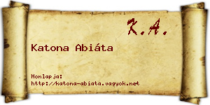 Katona Abiáta névjegykártya