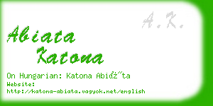 abiata katona business card